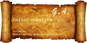Gallaj Angelika névjegykártya
